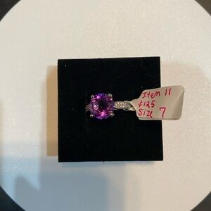 AAA Amethyst Gemstone Ring. Item 11 Round 10mm